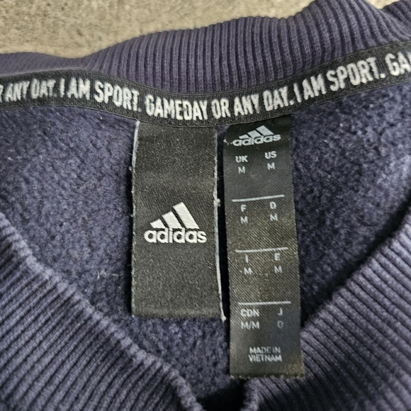 2 Pcs Adidas Men's Dark Blue Crewneck Sweater - Picture 4 of 4